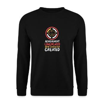 Lustiges Gamer Vater Games Papa Gaming Geschenk - Unisex Pullover - Schwarz - Vorne - Alina (178cm) & Michal (187cm)