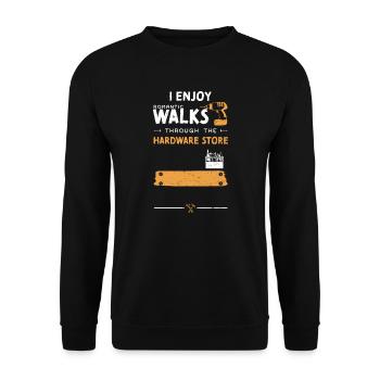 I Enjoy Romantic Walks Through T... - Unisex Pullover - Schwarz - Vorne - Alina (178cm) & Michal (187cm)