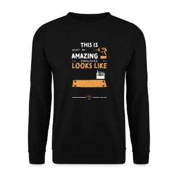 This Is What An Amazing Employee... - Unisex Pullover - Schwarz - Vorne - Alina (178cm) & Michal (187cm)
