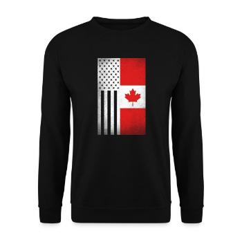 Kanada Design für stolze kanadische Amerikaner - Unisex Pullover - Schwarz - Vorne - Alina (178cm) & Michal (187cm)