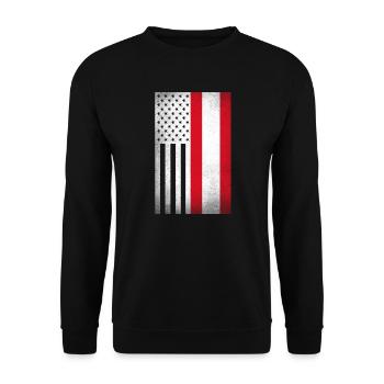 Peru Design für stolze peruanische Amerikaner - Unisex Pullover - Schwarz - Vorne - Alina (178cm) & Michal (187cm)