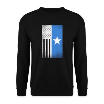 Somalia Design für stolze somalische Amerikaner - Unisex Pullover - Schwarz - Vorne - Alina (178cm) & Michal (187cm)