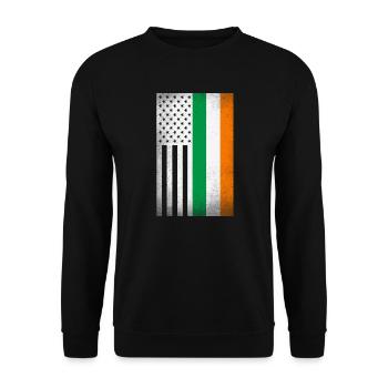Irland Design für stolze irische Amerikaner - Unisex Pullover - Schwarz - Vorne - Alina (178cm) & Michal (187cm)