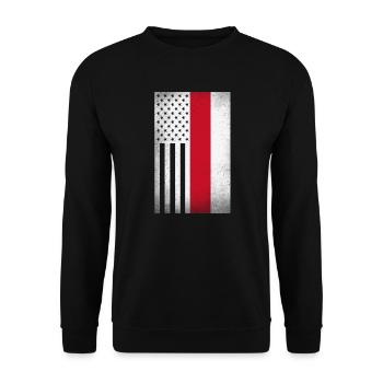 Indonesien Design für indonesische Amerikaner - Unisex Pullover - Schwarz - Vorne - Alina (178cm) & Michal (187cm)