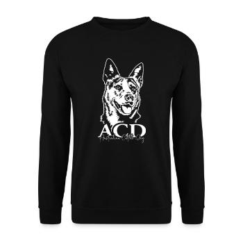 BOUVIER AUSTRALIEN Hunde Portrait Hund Wilsigns - Sweat-shirt Unisexe - noir - Devant - Alina (178cm) & Michal (187cm)