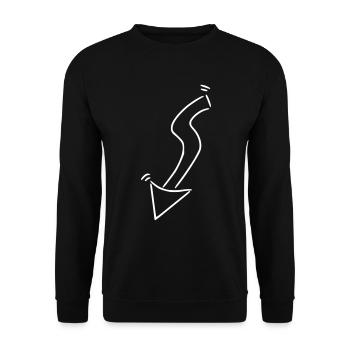 Flèche dessin esquisse blanc - Sweat-shirt Unisexe - noir - Devant - Alina (178cm) & Michal (187cm)