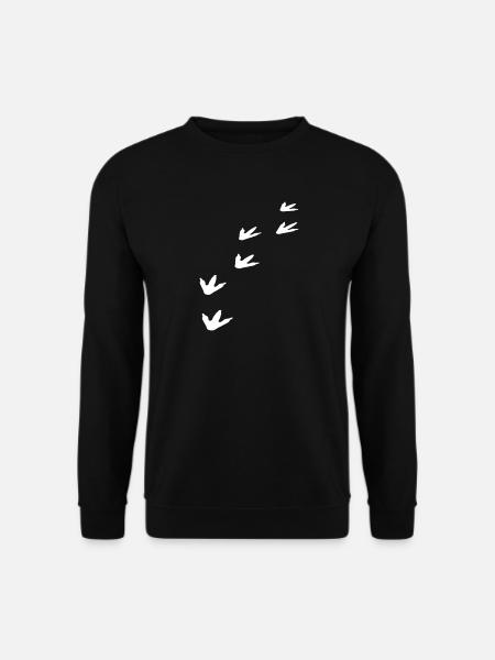 Dinosaur spor Dino spor T-Rex fodaftryk - Unisex sweater - sort