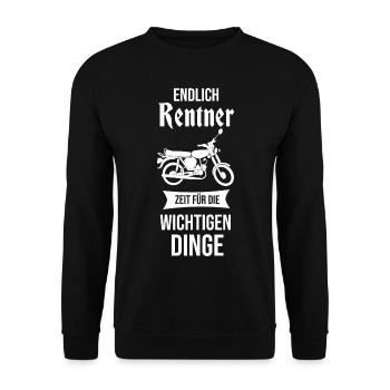 cyclomoteur retraité retraite gdr retraite ossi cult - Sweat-shirt Unisexe - noir - Devant - Alina (178cm) & Michal (187cm)