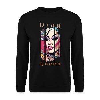 Drag Queen - Sweat-shirt Unisexe - noir - Devant - Alina (178cm) & Michal (187cm)