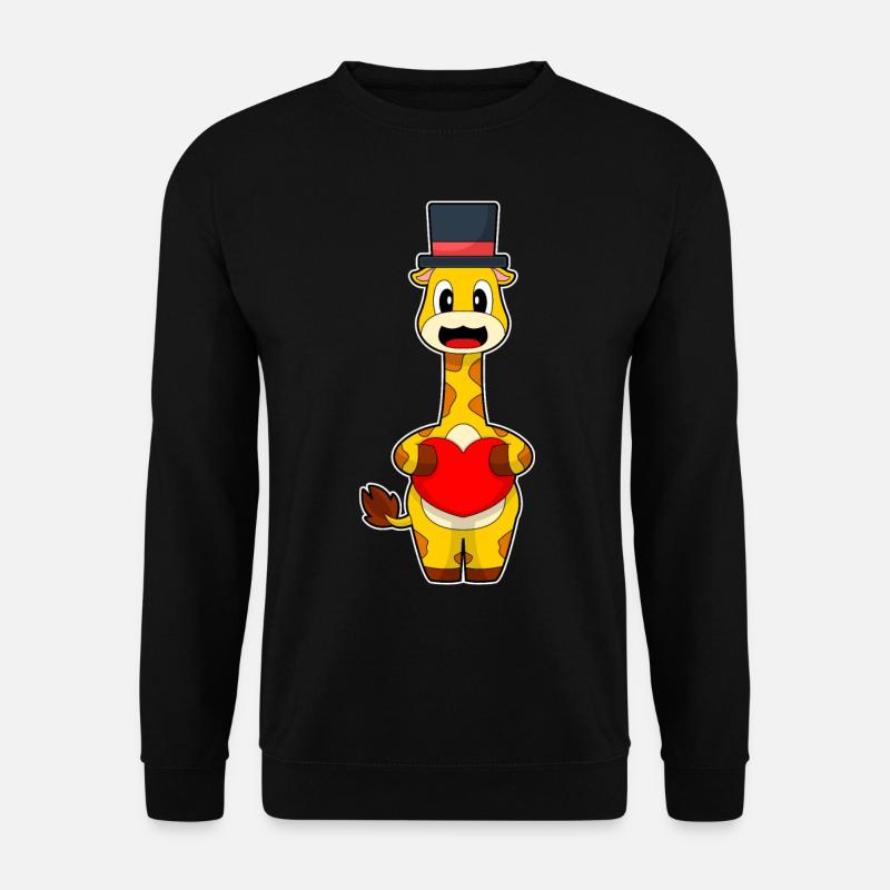 Giraffe Groom Heart Wedding - Unisex Sweatshirt - black