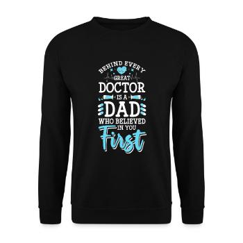 Docteur Médecine Étudiant Plaie - Sweat-shirt Unisexe - noir - Devant - Alina (178cm) & Michal (187cm)