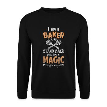 Bäckerei Muffin - Unisex Pullover - Schwarz - Vorne - Alina (178cm) & Michal (187cm)