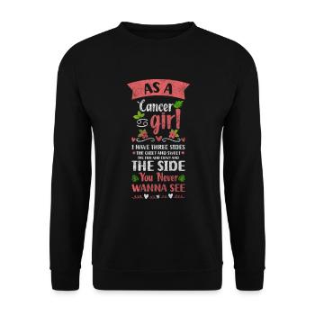 Zodiac sign Astrology Moon - Unisex Sweatshirt - black - Front - Alina (178cm) & Michal (187cm)
