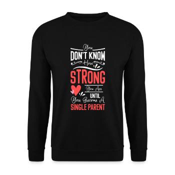 Parents, père, célibataire, progéniture - Sweat-shirt Unisexe - noir - Devant - Alina (178cm) & Michal (187cm)