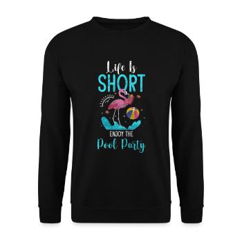 Pool Diving Recreation Water - Unisex Sweatshirt - black - Front - Alina (178cm) & Michal (187cm)