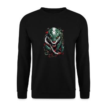 Serpent - Sweat-shirt Unisexe - noir - Devant - Alina (178cm) & Michal (187cm)