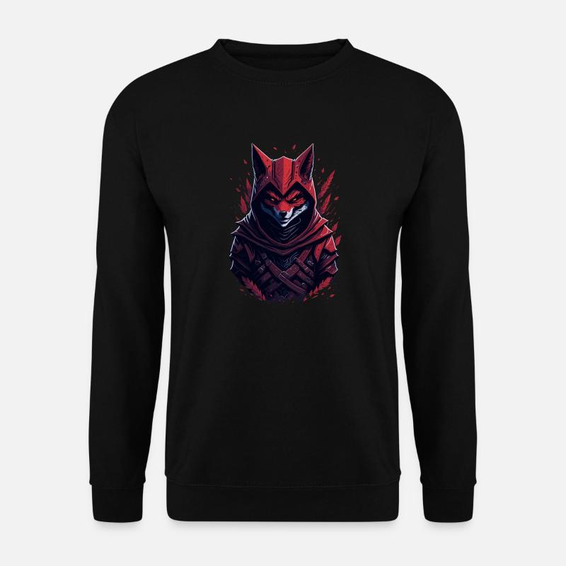 Fox Samurai - Unisex Pullover - Schwarz