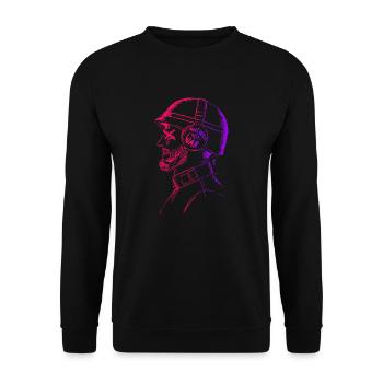 Make music not war - Peace - Unisex Sweatshirt - black - Front - Alina (178cm) & Michal (187cm)
