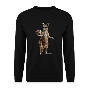 Känguru - Unisex Pullover - Schwarz - Vorne - Alina (178cm) & Michal (187cm)