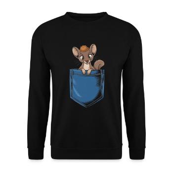 Wiesel - Unisex Pullover - Schwarz - Vorne - Alina (178cm) & Michal (187cm)