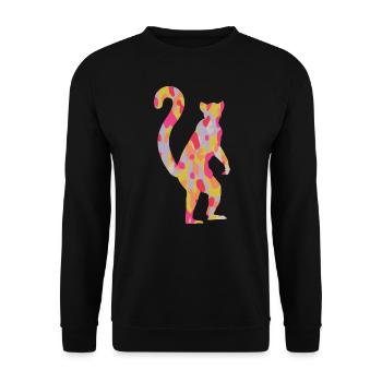 Lémuriens Zoo de Madagascar Animal Dames Lémurien Fille - Sweat-shirt Unisexe - noir - Devant - Alina (178cm) & Michal (187cm)
