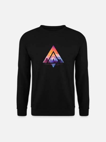 Die Kunst der Dreiecke - Unisex Pullover - Schwarz