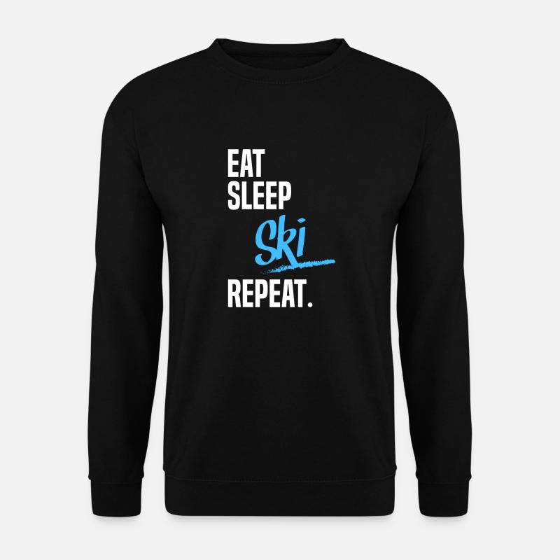 EAT SLEEP ski - Unisex Pullover - Schwarz