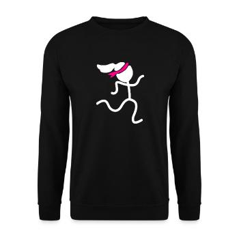 Courses sportives Courses - Sweat-shirt Unisexe - noir - Devant - Alina (178cm) & Michal (187cm)