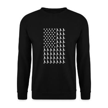 Sport Us Flag Kickball - Sweat-shirt Unisexe - noir - Devant - Alina (178cm) & Michal (187cm)