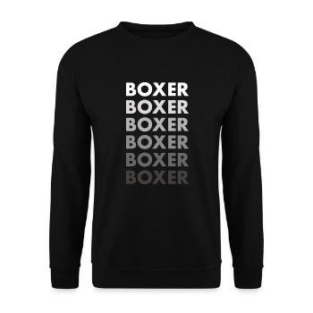 Boxer - Unisex Sweatshirt - black - Front - Alina (178cm) & Michal (187cm)