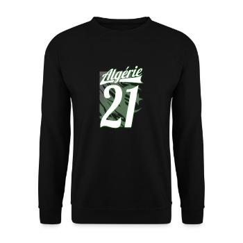 algérie Drapeau - Sweat-shirt Unisexe - noir - Devant - Alina (178cm) & Michal (187cm)