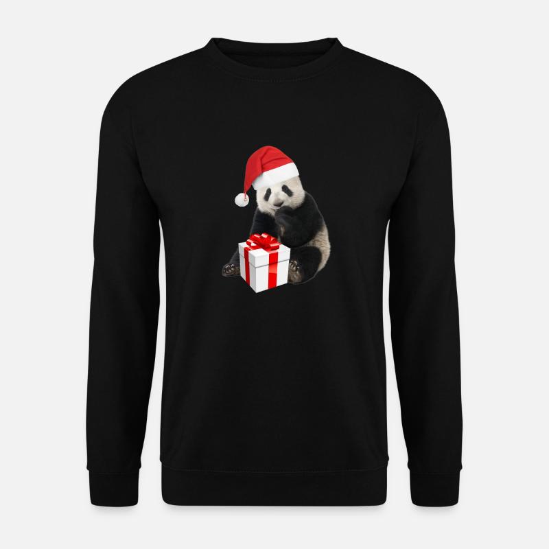 WEIHNACHTS-PANDA - Unisex Pullover - Schwarz