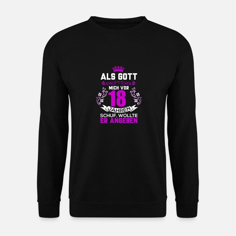 18 geburtstag - Unisex Pullover - Schwarz