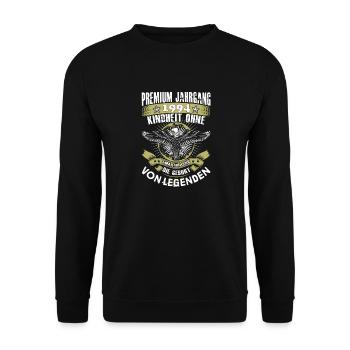 Jahrgang1994 - Unisex Pullover - Schwarz - Vorne - Alina (178cm) & Michal (187cm)