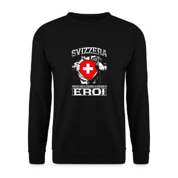 Svizzera - Eroi - Europa - Unisex Sweatshirt - black - Front - Alina (178cm) & Michal (187cm)