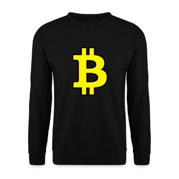 Bitcoin Satoshi Nakamoto - Unisex Pullover - Schwarz - Vorne - Alina (178cm) & Michal (187cm)