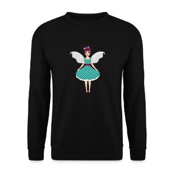 Rockabilly Fee - Unisex Pullover - Schwarz - Vorne - Alina (178cm) & Michal (187cm)