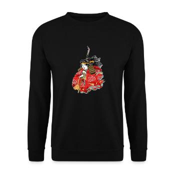 Tomoe Gozen Onna-Bugeisha - Sweat-shirt Unisexe - noir - Devant - Alina (178cm) & Michal (187cm)