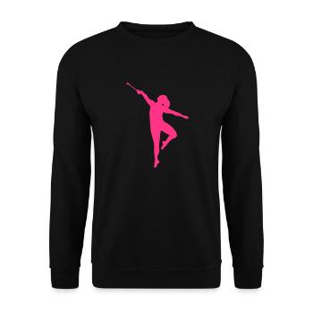 Tänzer wirbeln baton1 - Unisex Pullover - Schwarz - Vorne - Alina (178cm) & Michal (187cm)