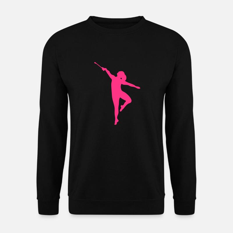 dancer twirling baton1 - Unisex Sweatshirt - black