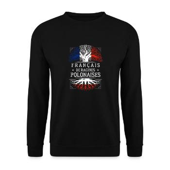 Racines Polonaises - Sweat-shirt Unisexe - noir - Devant - Alina (178cm) & Michal (187cm)