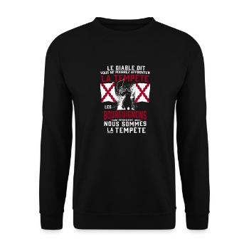 Tempête Bourguignons - Sweat-shirt Unisexe - noir - Devant - Alina (178cm) & Michal (187cm)