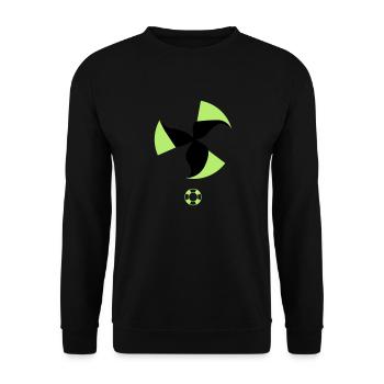 change to green Nuclear power no wind energy yes - Unisex Sweatshirt - black - Front - Alina (178cm) & Michal (187cm)