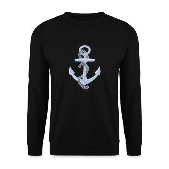 Anker-1.png - Unisex Pullover - Schwarz - Vorne - Alina (178cm) & Michal (187cm)