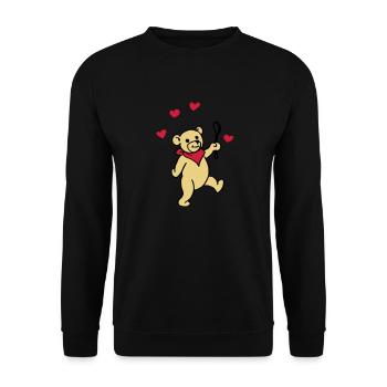 Bébé nounours - Sweat-shirt Unisexe - noir - Devant - Alina (178cm) & Michal (187cm)