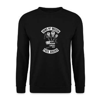 Söhne der Biker Breizh 3 - Unisex Pullover - Schwarz - Vorne - Alina (178cm) & Michal (187cm)