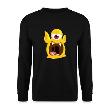 Monstaa Originaals Monster #13 - Unisex Pullover - Schwarz - Vorne - Alina (178cm) & Michal (187cm)