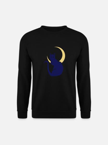 Night Cat - Unisex Pullover - Schwarz