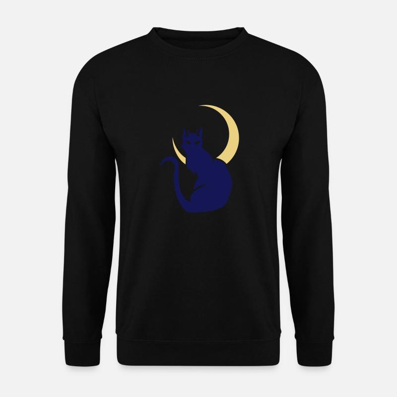 Night Cat - Unisex Pullover - Schwarz