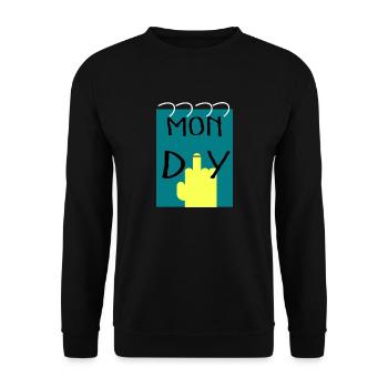 This is My I Hate Monday shirt - Unisex Sweatshirt - black - Front - Alina (178cm) & Michal (187cm)